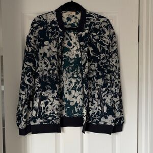 AG Adriano Goldschmied Silk Floral Bomber Jacket